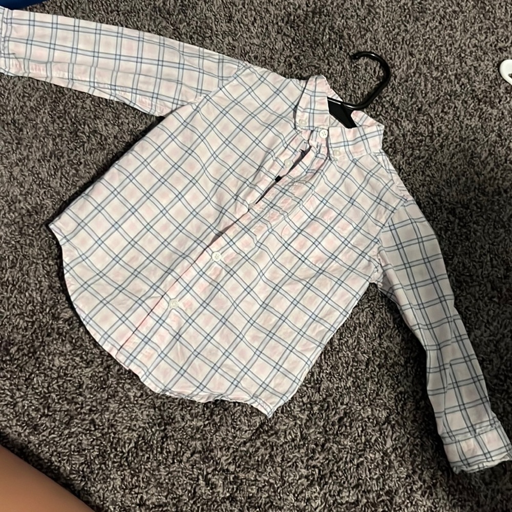 Pink white and blue 2T Janie and Jack button down.